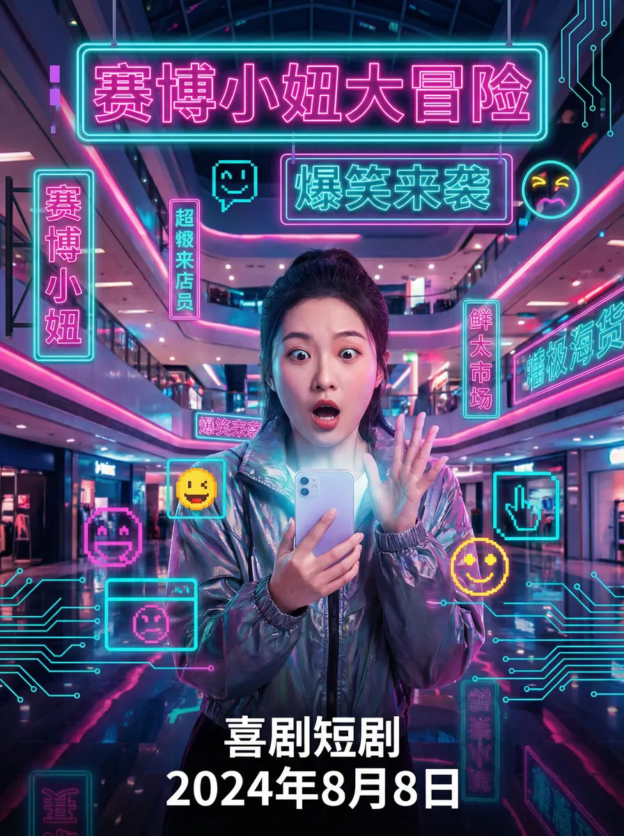 暗黑3资料片 搞笑喜剧短剧 - 赛博小妞大冒险海报
